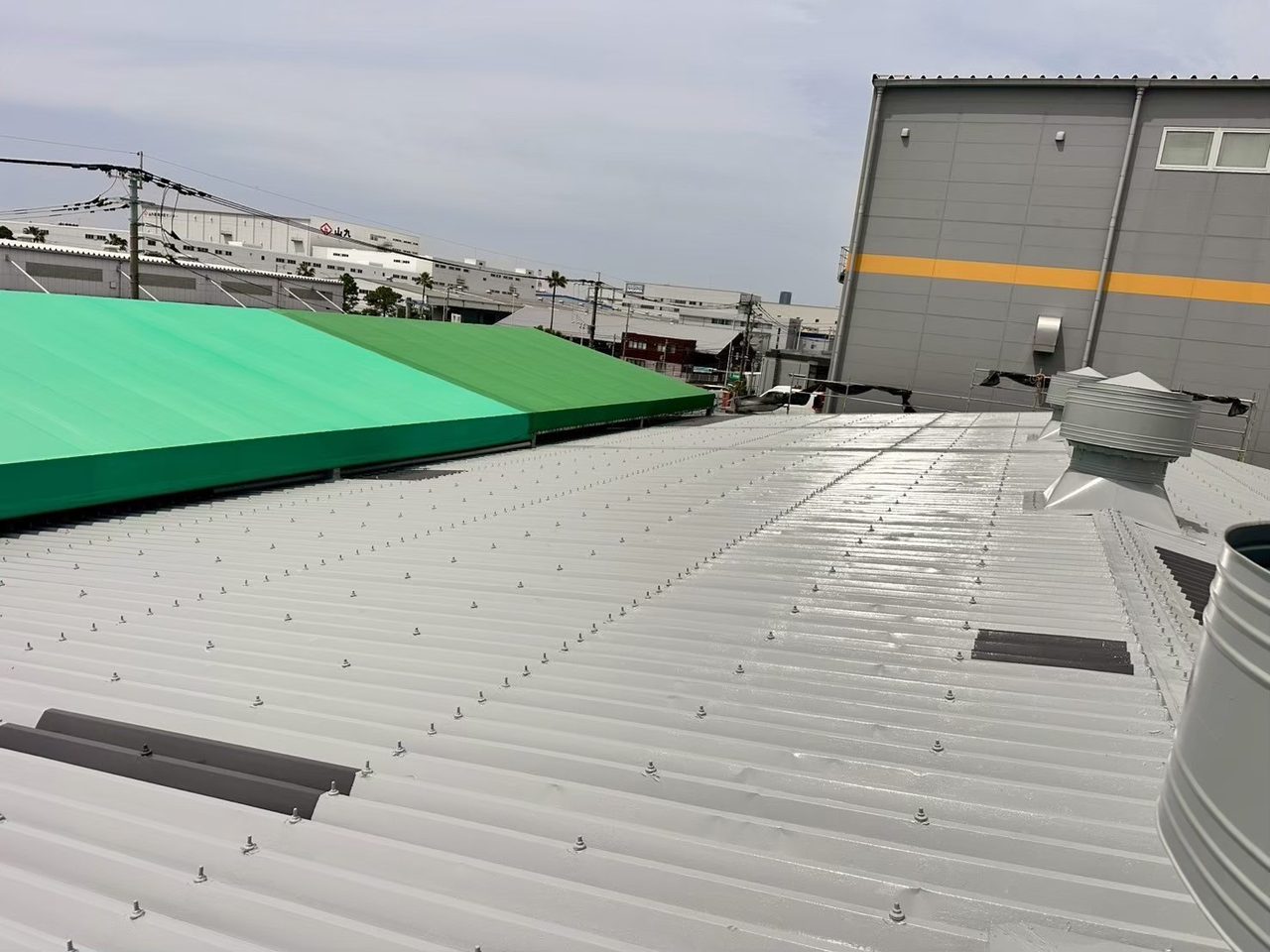 工場 屋根塗装 完成