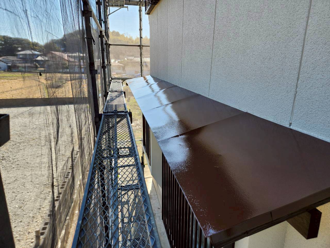 霧除け庇 塗装 完成